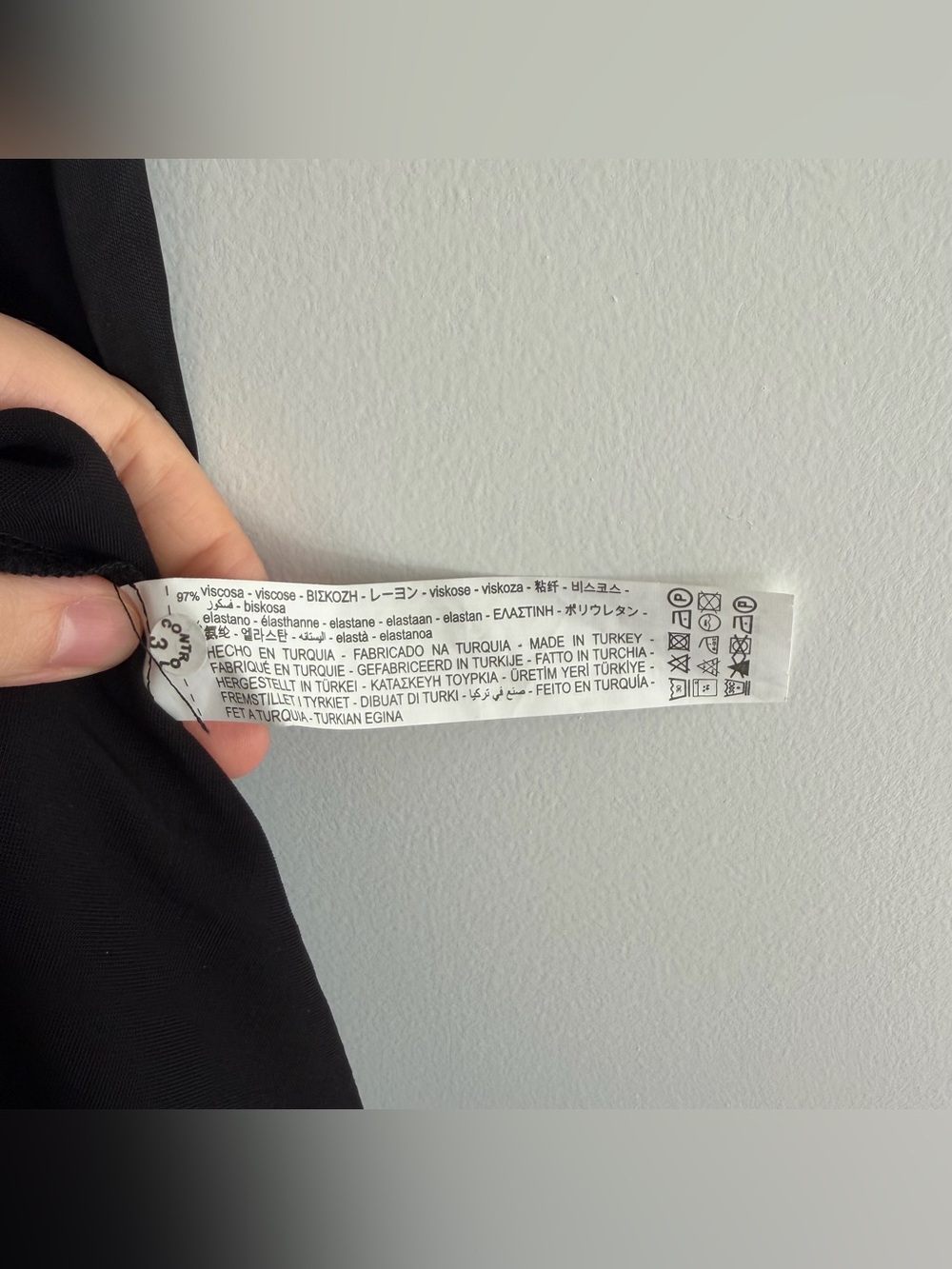 Zara Black Slip Dress with Pearl-Strap Detail - Picture 8 of 8